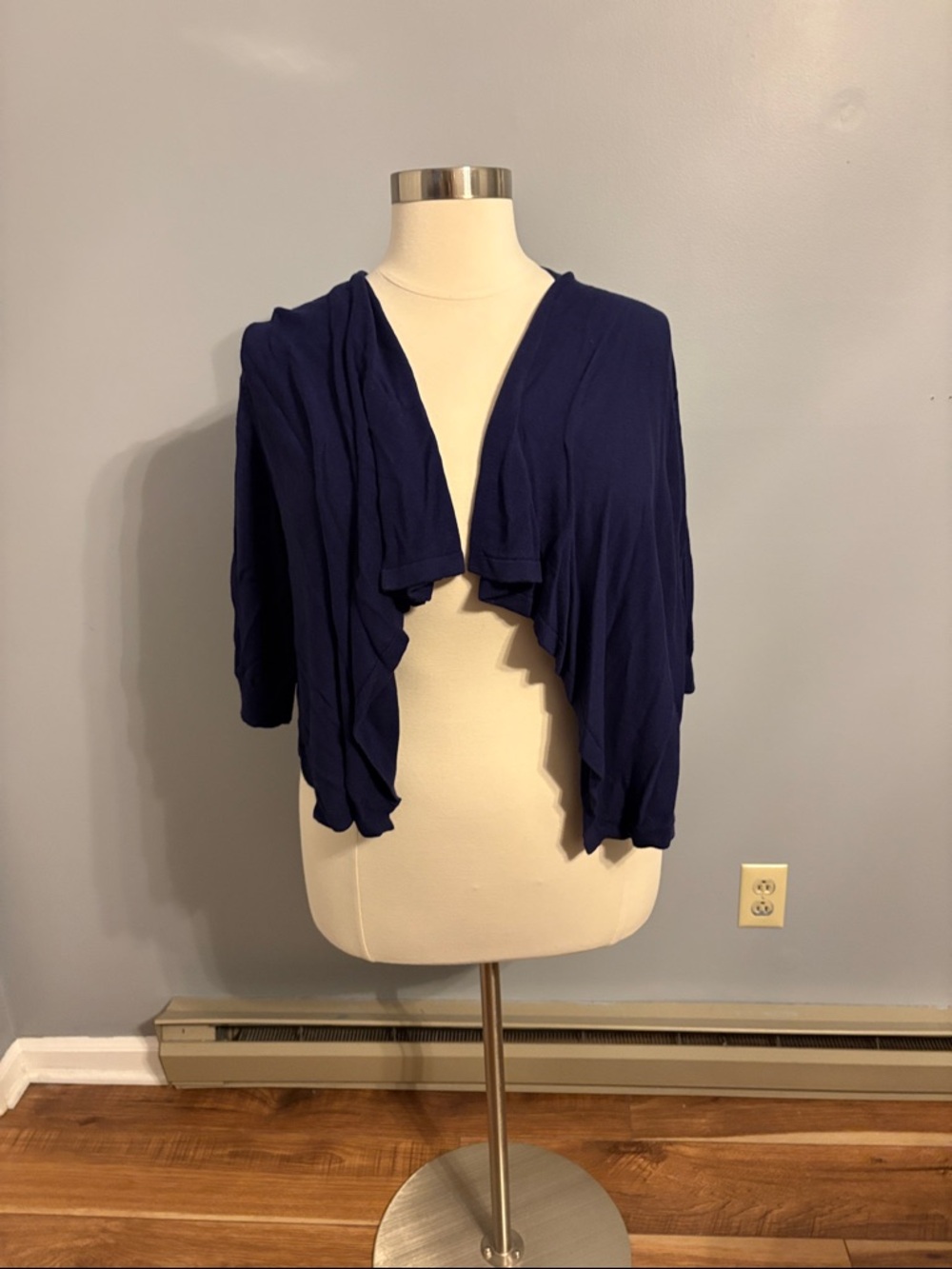 Lane Bryant Navy Open-Front Draped Cardigan 22/24